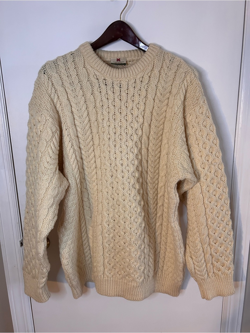 CARRAIGDONN CABLE KNIT FISHERMAN’S CREW NECK SWEATER SIZE XL